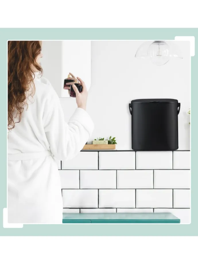 Mülleimer in Silber/ Schwarz - 5 l