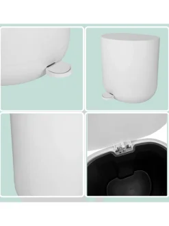 Mülleimer in Weiß - 10 Liter