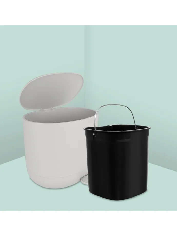 Mülleimer in Weiß - 10 Liter