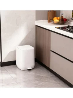 Mülleimer in Weiß - 9 Liter