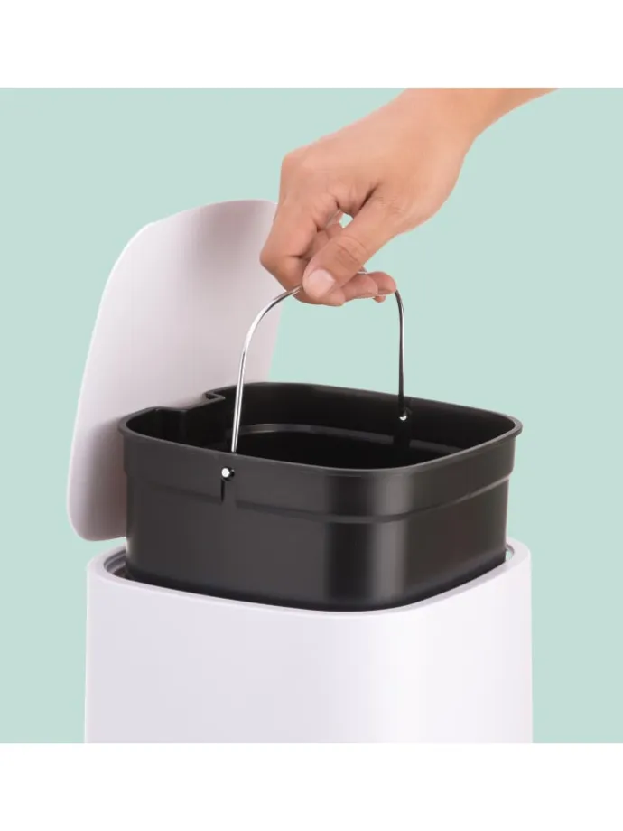 Mülleimer in Weiß - 9 Liter