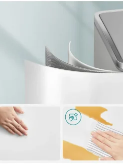 Mülleimer in Weiß - (B)59 x (H)62,4 x (T)36,5 cm