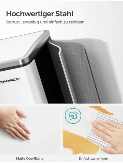 Mülleimer in Weiß - (B)41 x (H)44,5 x (T)27,5 cm