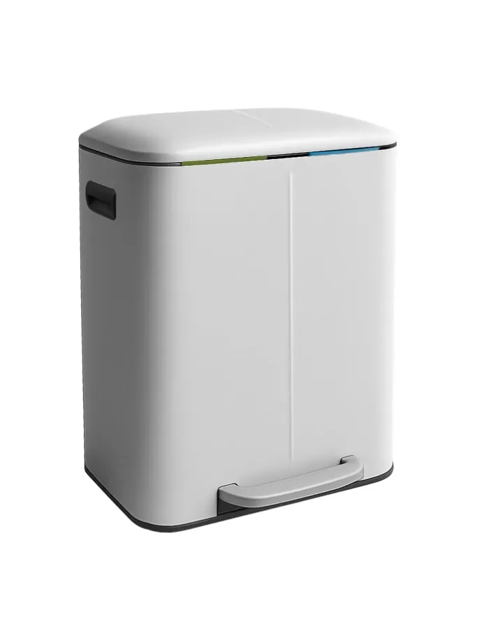 Mülleimer in Weiß - 2x 20 Liter