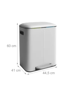 Mülleimer in Weiß - 2x 20 Liter