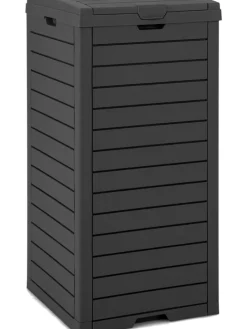 Mülleimer mit Deckel 141 L in Schwarz
