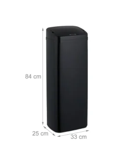 Mülleimer mit Sensor in Schwarz - 50 Liter