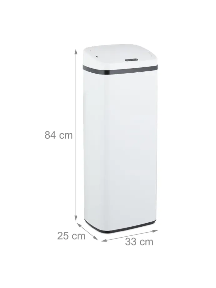 Mülleimer mit Sensor in Weiß - 50 Liter