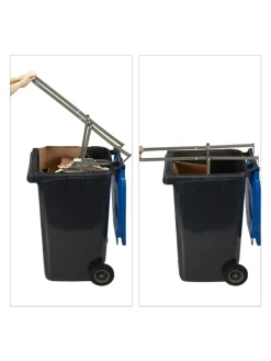 Müllpresse in Braun