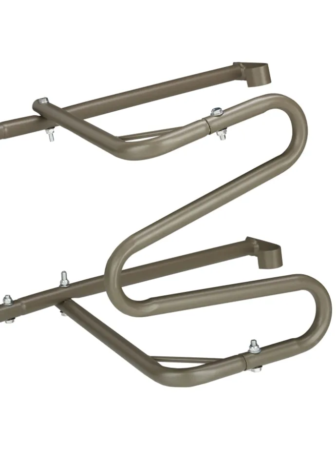 Müllpresse in Braun