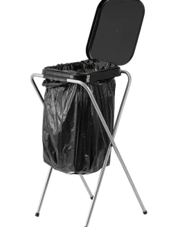 Müllsackständer in Schwarz - (B)38 x (H)75 cm