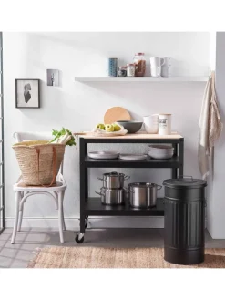 Mülltonne Oskar ZINC in Schwarz