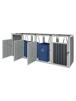 Mülltonnenbox Tarbek für 4 Tonnen in Anthrazit (B)292cm