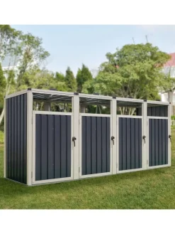 Mülltonnenbox Tarbek für 4 Tonnen in Anthrazit (B)292cm