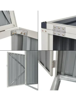 Mülltonnenbox Tarbek für 4 Tonnen in Anthrazit (B)292cm