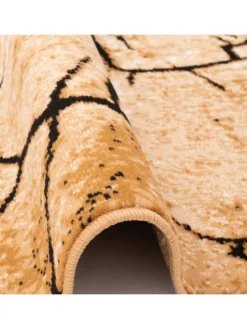 Modern Designer Velours Teppich Samba in Beige