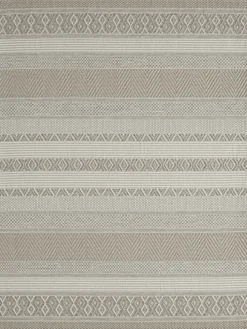 Moderner In-/Outdoor Teppich C in Beige