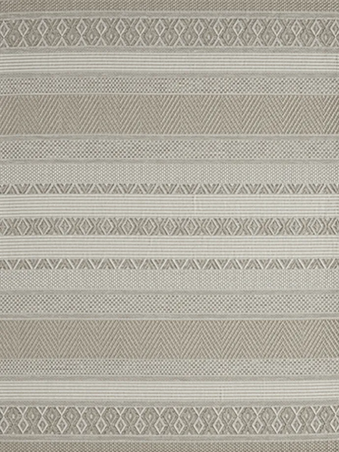 Moderner In-/Outdoor Teppich C in Beige