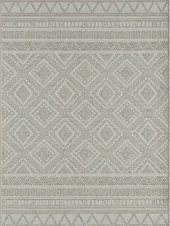 Moderner In-/Outdoor Teppich B in Beige