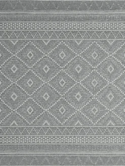 Moderner In-/Outdoor Teppich B in Grau
