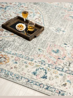 Moderner In-/Outdoor Teppich A in Grau