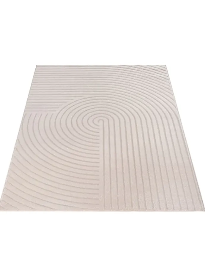 Moderner Teppich Soft-Touch Flor C in Beige