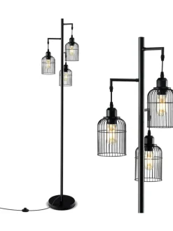 Moderne Stehlampe 169cm in Schwarz