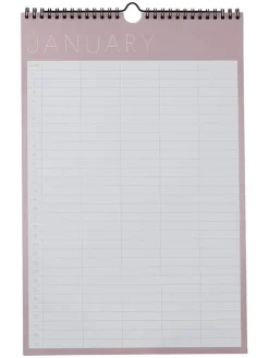 Monatsplaner in Rosa - (B)25 x (H)39 cm