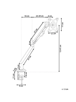 Monitorhalterung MARM in Schwarz - (W) 45 x (H) 18 x (L) 11 cm