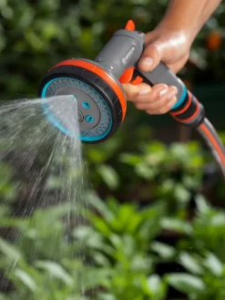 Multibrause in Grau/ Orange - (B)22,5 x (H)22 x (T)10 cm