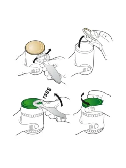 Multi-Öffner für Einkochgläser PRESTO in weiß