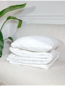 Musselin Bettwäsche in Weiß