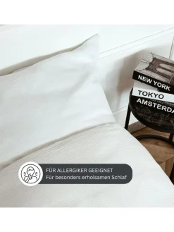 Musselin Bettwäsche in Weiß