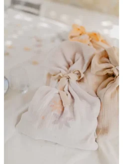 Musselin Geschenksäcke 3er Set 'flowers' in multicolored