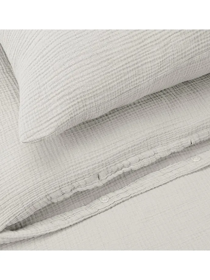 Musselin-Bettwäsche-Set "Lennox" in Helltaupe