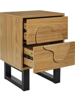 Nachttisch ''Calypso'' in Hellbraun - (B)40 x (H)55 x (T)35 cm