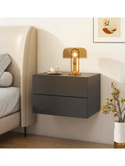 Nachttisch hängend in Grau