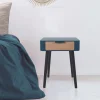 Nachttisch in Blau - (B)35 x (H)48 x (T)35 cm