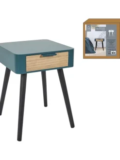 Nachttisch in Blau - (B)35 x (H)48 x (T)35 cm