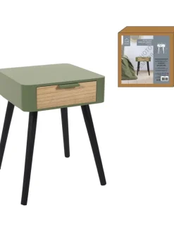 Nachttisch in Grün - (B)35 x (H)48 x (T)35 cm