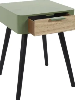 Nachttisch in Grün - (B)35 x (H)48 x (T)35 cm