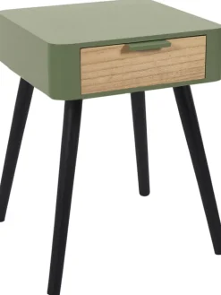 Nachttisch in Grün - (B)35 x (H)48 x (T)35 cm