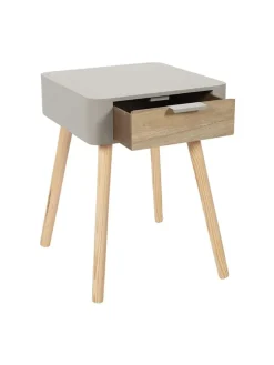 Nachttisch in Taupe - (B)35 x (H)48 x (T)35 cm