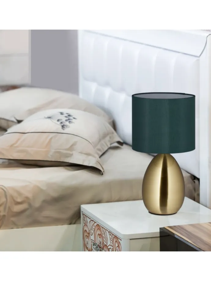 Nachttischlampe Touch in Messing - (H)33,5 cm