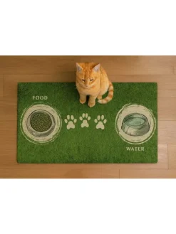 Napfunterlage in Grün - (L)40 x (B)70 cm