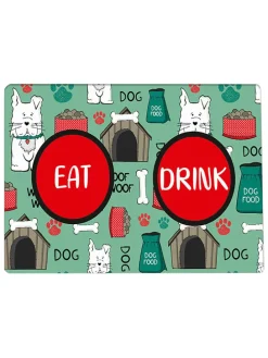 Napfunterlage in Grün/ Rot - (L)40 x (B)60 cm