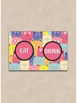 Napfunterlage in Pink/ Bunt - (L)40 x (B)60 cm