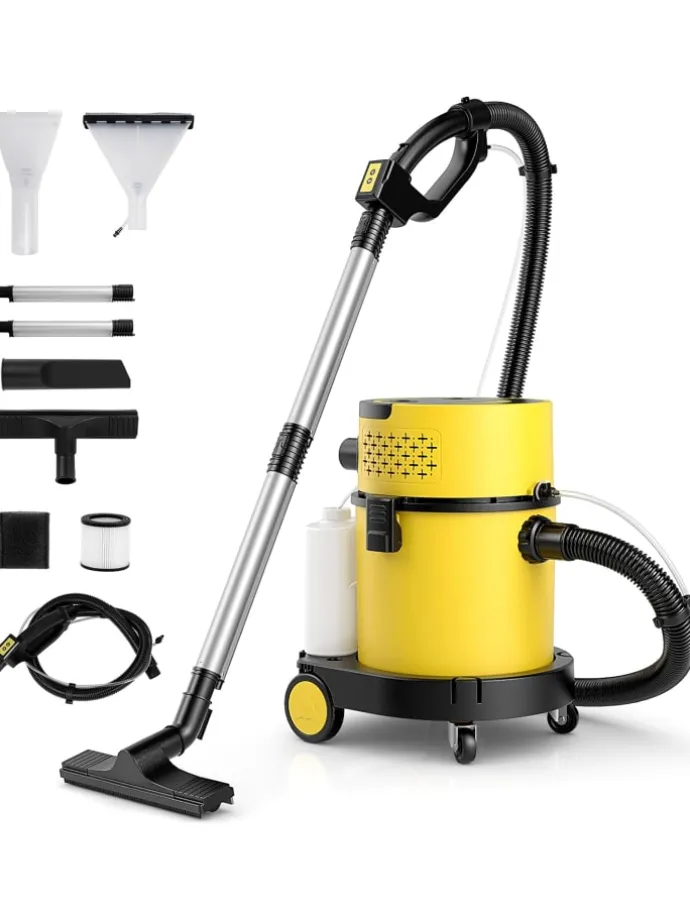 Nass- & Trockensauger 1200W HEPA-Filter in Gelb