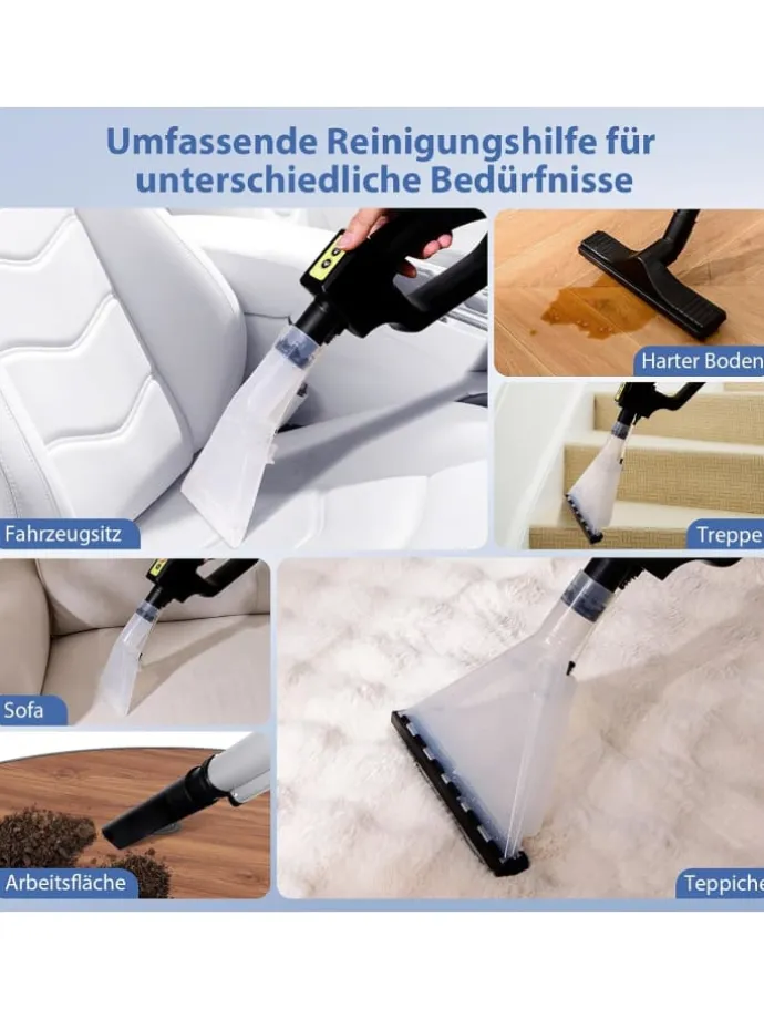 Nass- & Trockensauger 1200W HEPA-Filter in Gelb