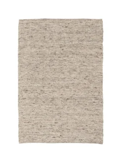 Natur Teppich Wolle Alaska Meliert in Braun